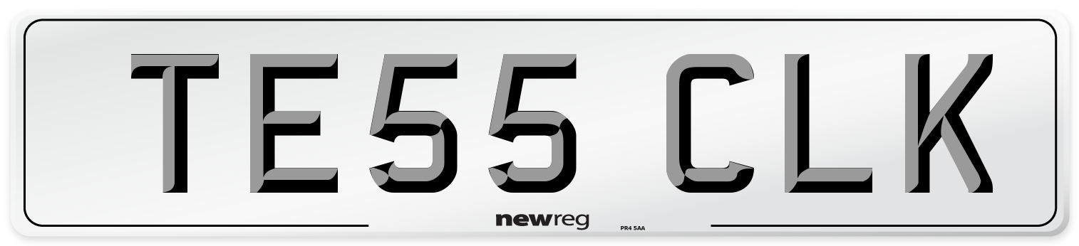 TE55 CLK Number Plate from New Reg